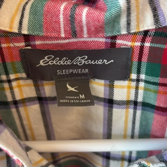 Eddie Bauer Multicolor Plaid Sleepwear Top medium - Picture 3 of 5